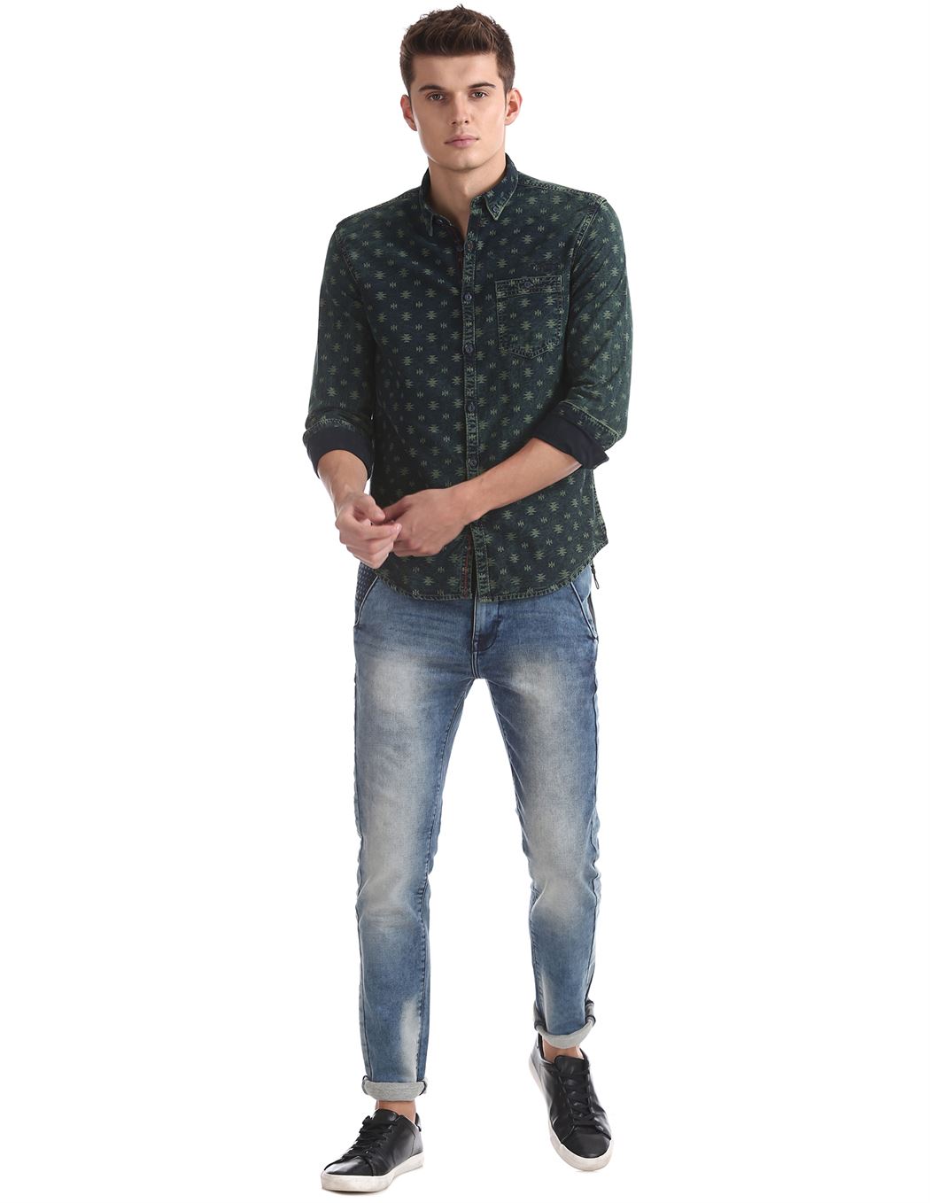 Ed Hardy Men Casual Wear Printed Shirt